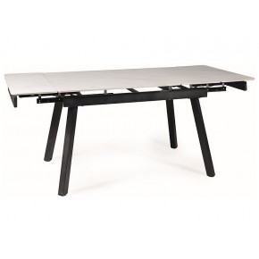 Стол обеденный SIGNAL JOHN белый/черный 150-210/90